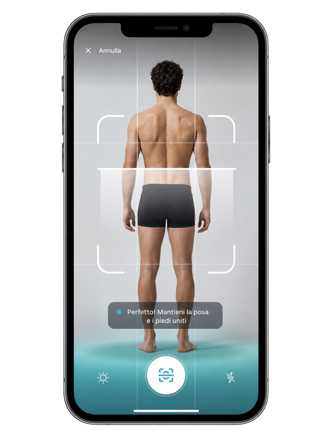 BODYFY app con scansione guidata posteriore