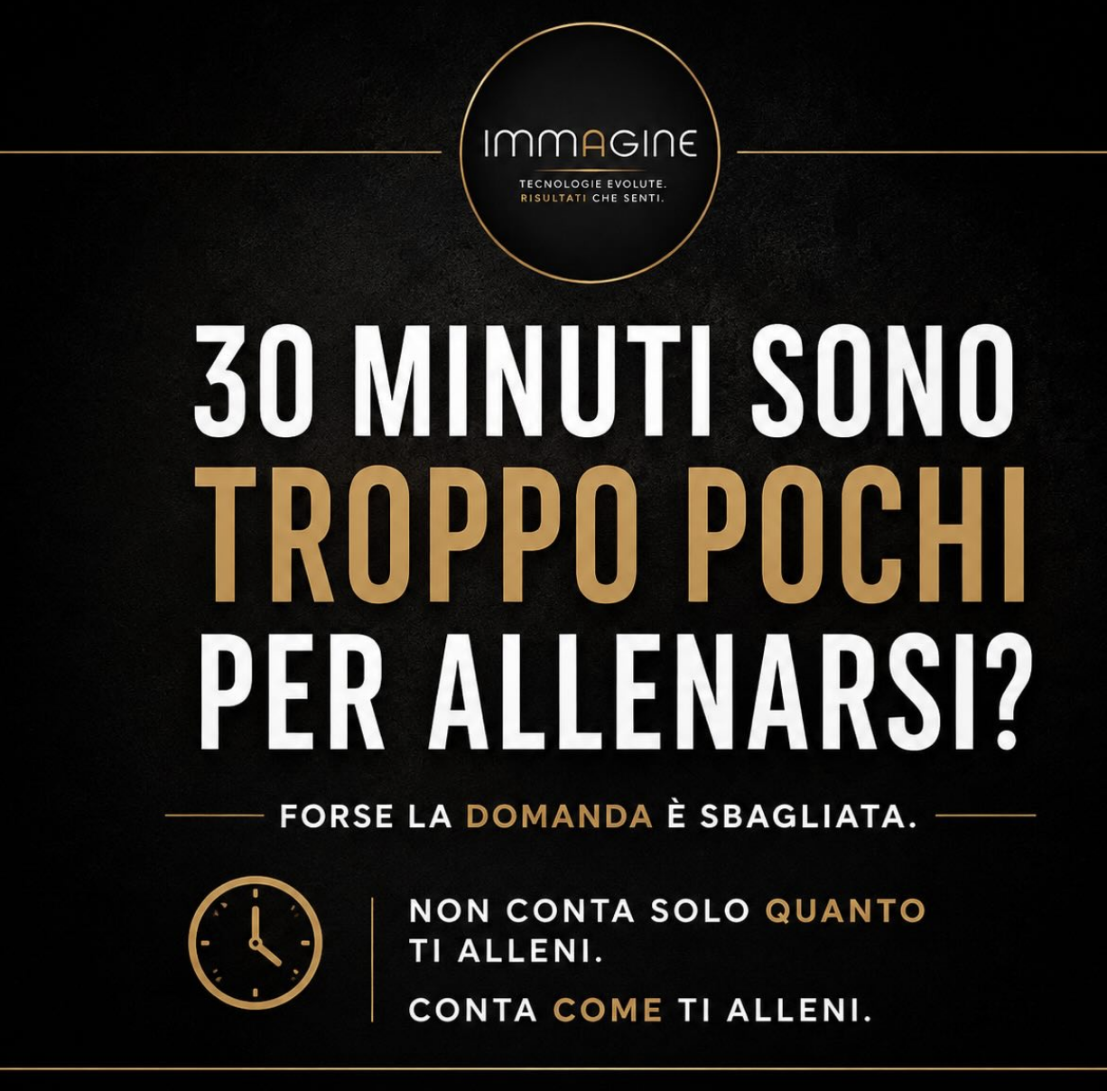 “NON HO TEMPO PER ALLENARMI.”